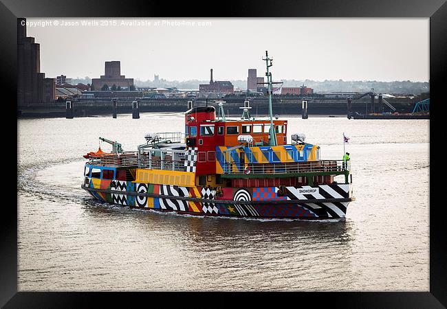 Dazzle ferry on the Mersey Framed Print by Jason Wells