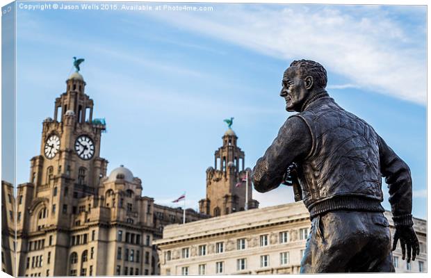  Captain Walker looks out to the Mersey Canvas Print by Jason Wells