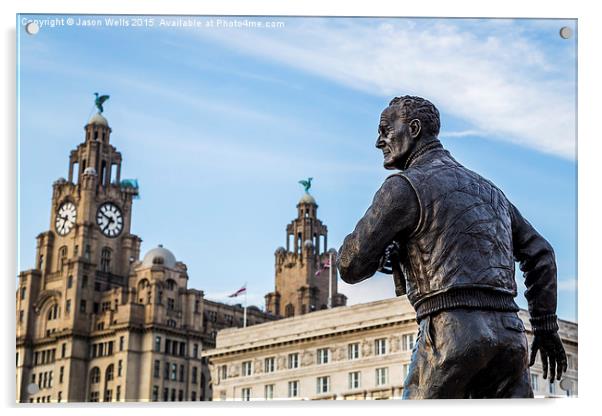  Captain Walker looks out to the Mersey Acrylic by Jason Wells