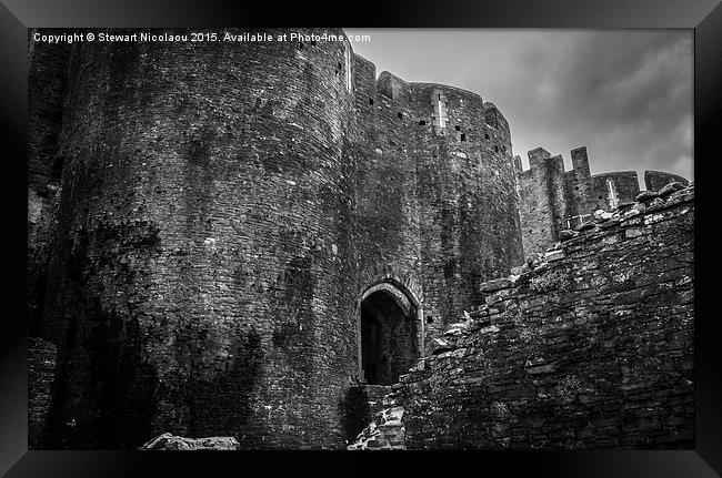 Caerphilly Castle, Wales Framed Print by Stewart Nicolaou