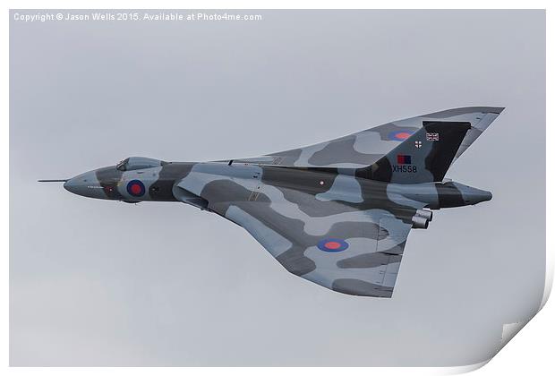Topside of the XH558 in her final season Print by Jason Wells