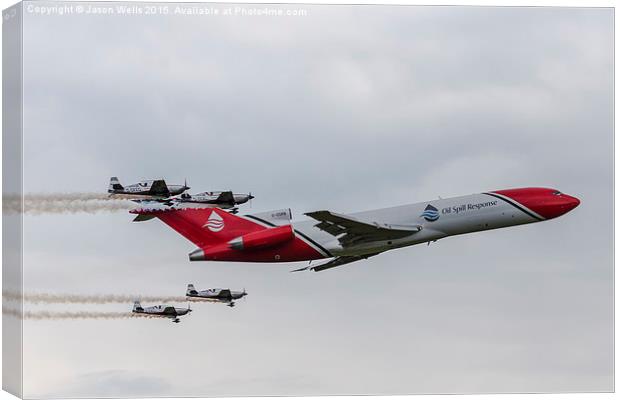 B727 Oil Spill Response with The Blades Canvas Print by Jason Wells