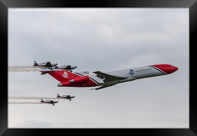 B727 Oil Spill Response with The Blades Framed Print by Jason Wells