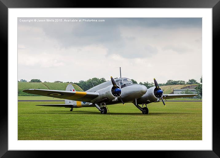 Avro Anson parked on the grass Framed Mounted Print by Jason Wells