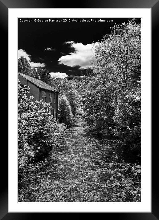 River Rothay (Mono) Framed Mounted Print by George Davidson