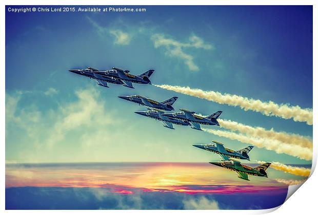 The Breitling Jet Team Print by Chris Lord