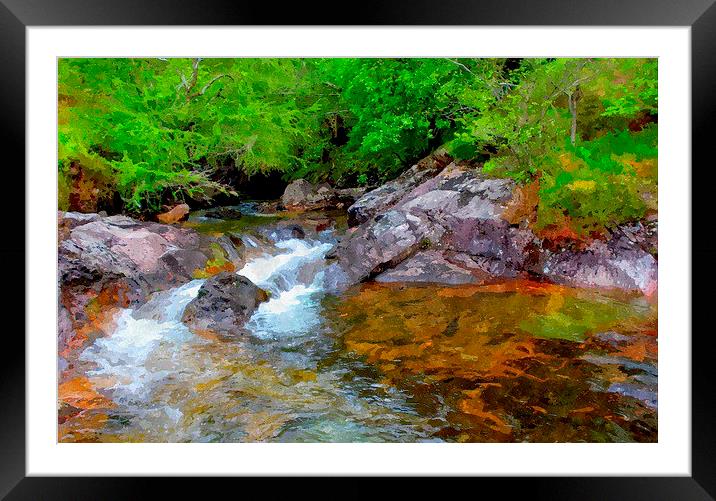 falls of kintail Framed Mounted Print by dale rys (LP)