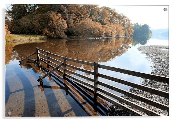  Derwent water Cumbria Acrylic by Tony Bates