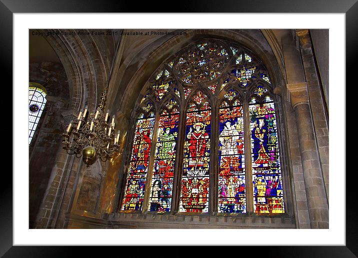  Canterbury Cathedral Stained Glass Framed Mounted Print by Carole-Anne Fooks