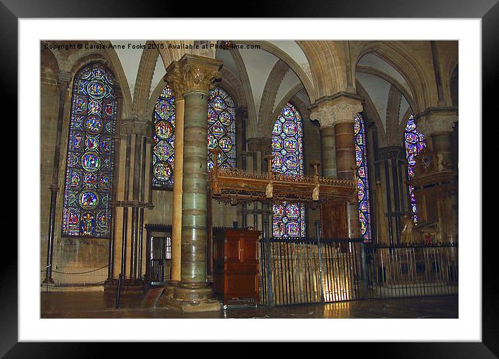  Apse with Stained Glass in Canterbury Cathedral Framed Mounted Print by Carole-Anne Fooks