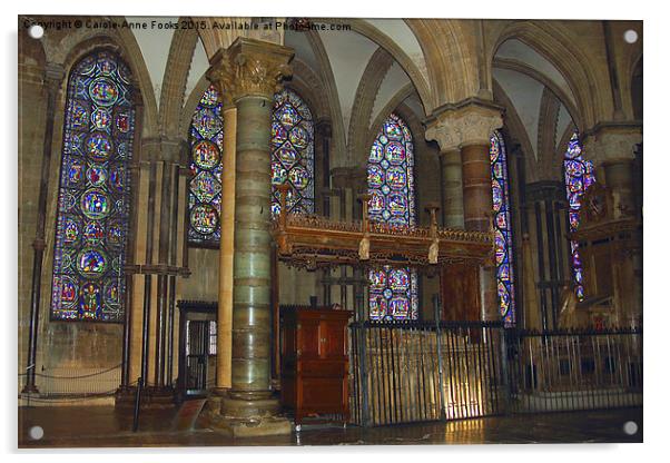  Apse with Stained Glass in Canterbury Cathedral Acrylic by Carole-Anne Fooks