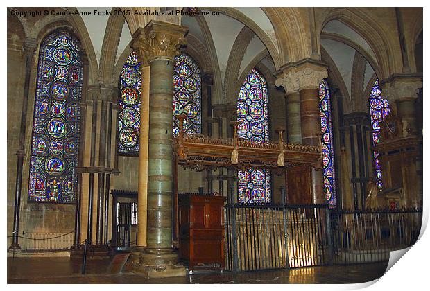  Apse with Stained Glass in Canterbury Cathedral Print by Carole-Anne Fooks