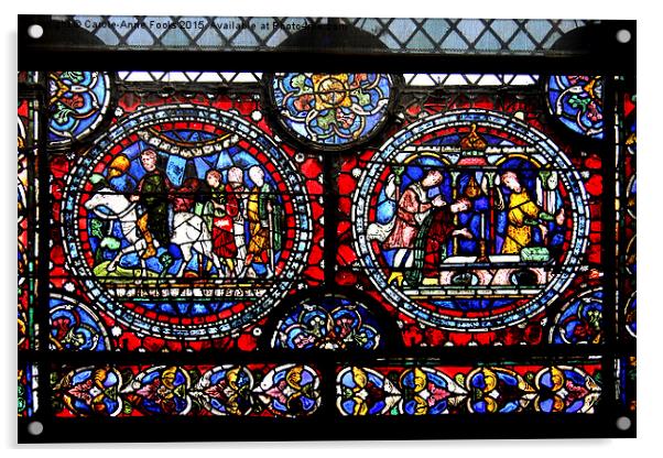  Stained Glass in Canterbury Cathedral Acrylic by Carole-Anne Fooks