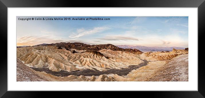 Early Morning at Zabriskie Point Framed Mounted Print by Colin & Linda McKie