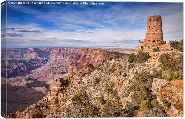 Desert View, Grand Canyon Canvas Print by Colin & Linda McKie