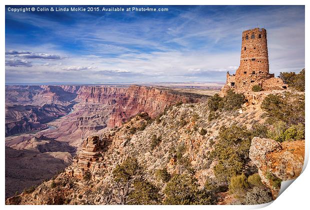 Desert View, Grand Canyon Print by Colin & Linda McKie