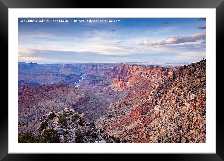 Grand Canyon Sunset Framed Mounted Print by Colin & Linda McKie