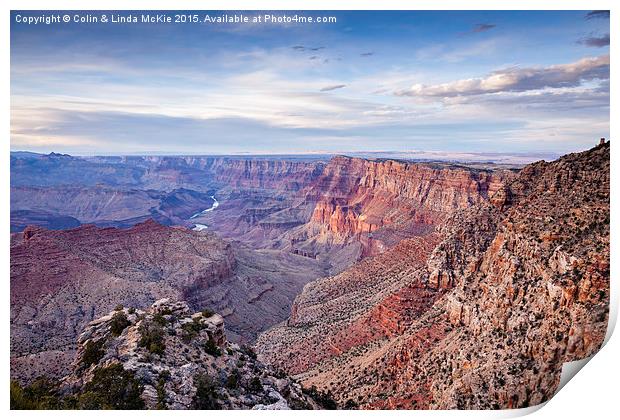 Grand Canyon Sunset Print by Colin & Linda McKie