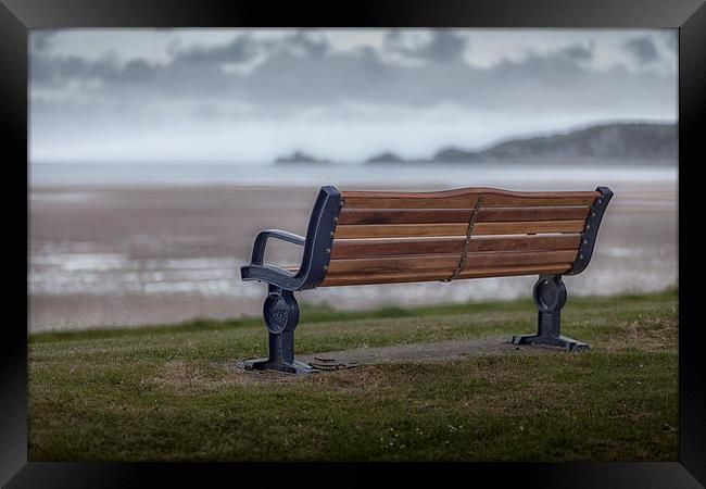  Mumbles memorial bench Framed Print by Leighton Collins