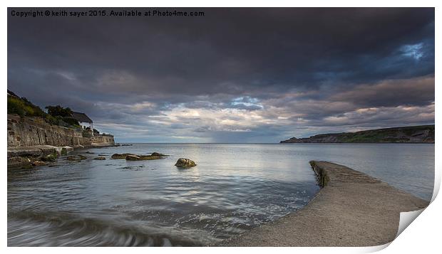  Tranquil Runswick Bay Print by keith sayer