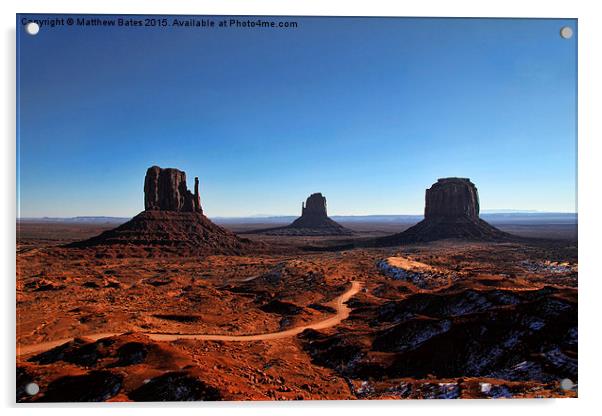  Monument Valley track Acrylic by Matthew Bates