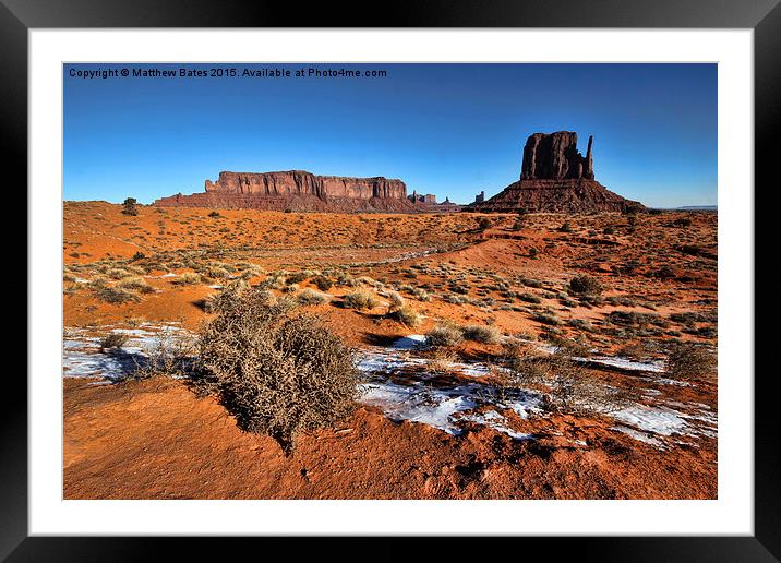 Monument Valley View Framed Mounted Print by Matthew Bates