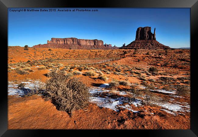 Monument Valley View Framed Print by Matthew Bates