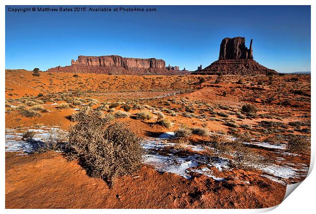 Monument Valley View Print by Matthew Bates
