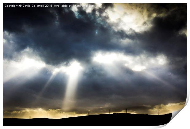  Power Lines Print by David Coldwell