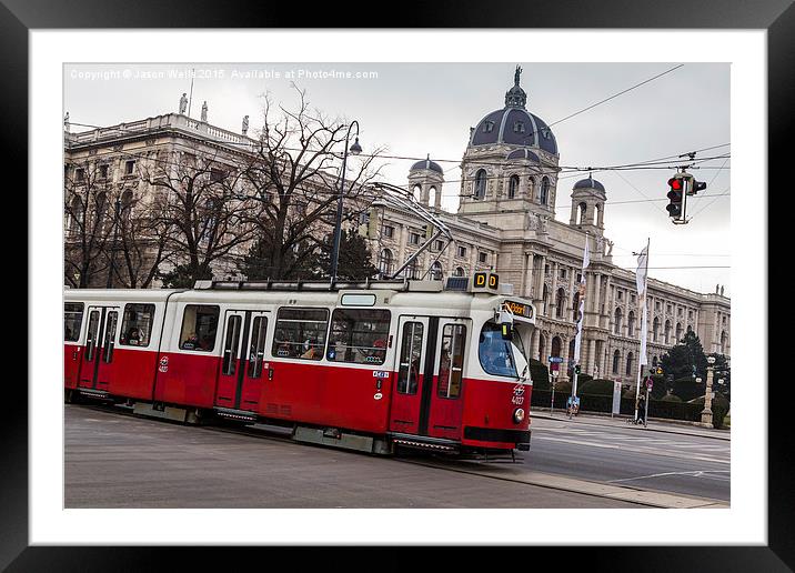  Old tram on the Ringstrasse line in the heart of  Framed Mounted Print by Jason Wells