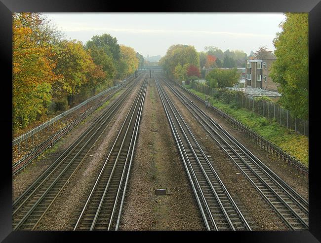 Off the rails Framed Print by Chris Day