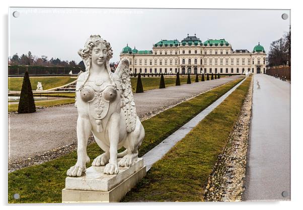  Statue in the gardens of Belvedere Palace in Vien Acrylic by Jason Wells