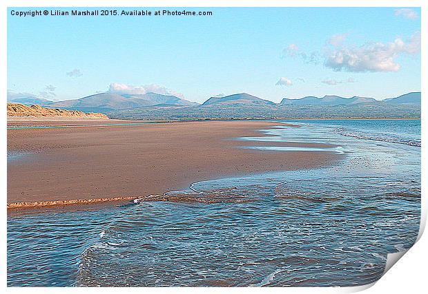  Newborough Beach. Anglesey. Print by Lilian Marshall