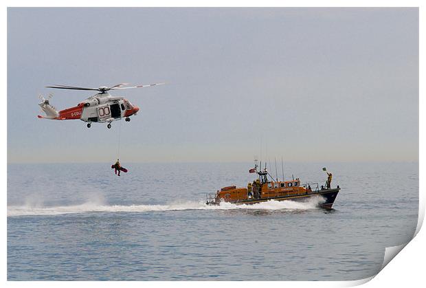 Coastguard Rescue Print by Eddie Howland