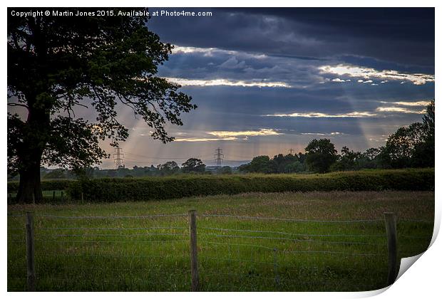  The Vale of Mowbray at Sundown Print by K7 Photography