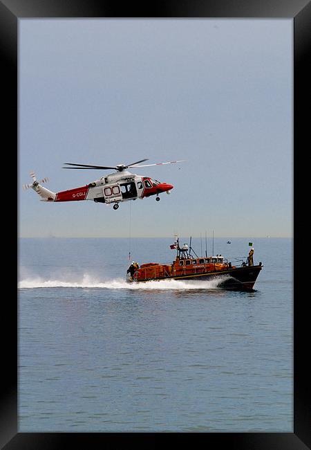 Coastguard Rescue Framed Print by Eddie Howland