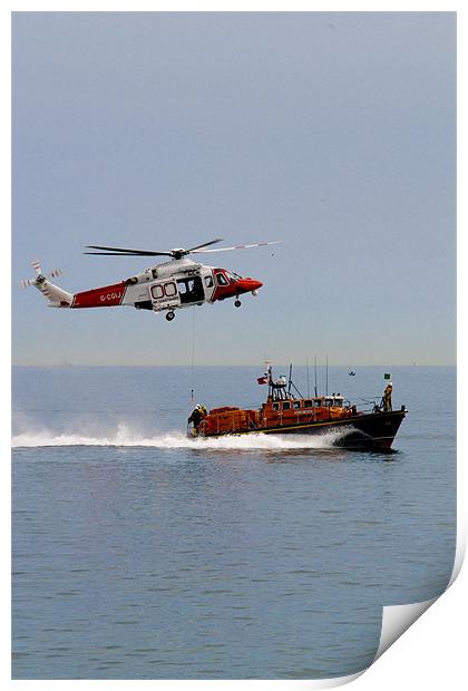 Coastguard Rescue Print by Eddie Howland