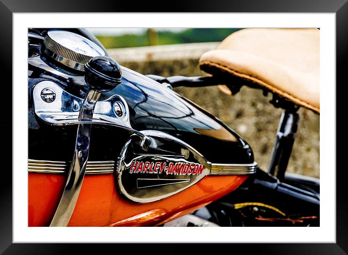  Harley Davidson Framed Mounted Print by David Martin