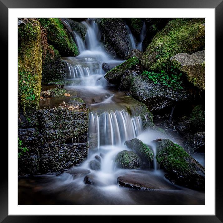  Falls at Hardcastle Crags Framed Mounted Print by David Schofield