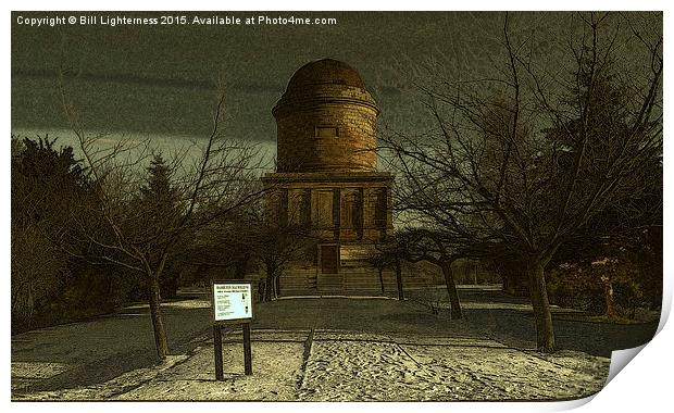  Hamilton Mausoleum , on the Dark Side Print by Bill Lighterness