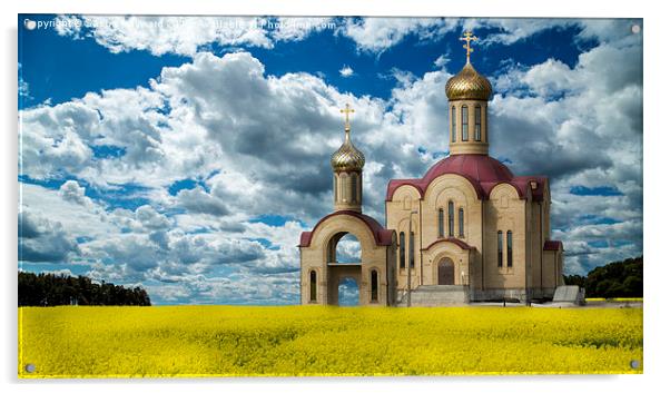  Russian orthodox church Acrylic by Sacha Hayward