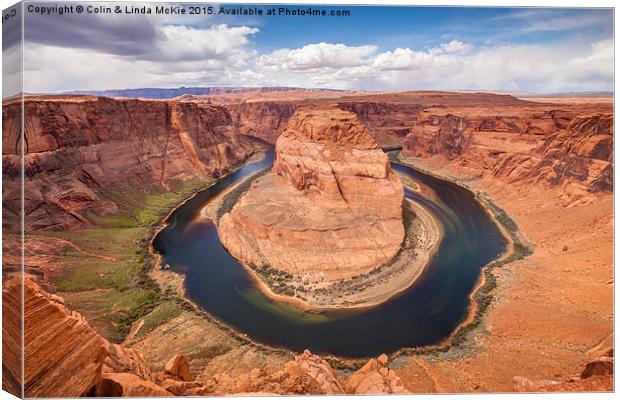 Horseshoe Bend, Midday Canvas Print by Colin & Linda McKie