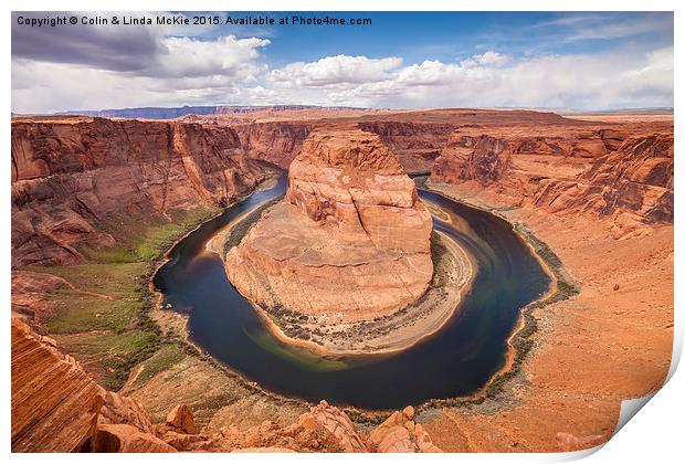 Horseshoe Bend, Midday Print by Colin & Linda McKie