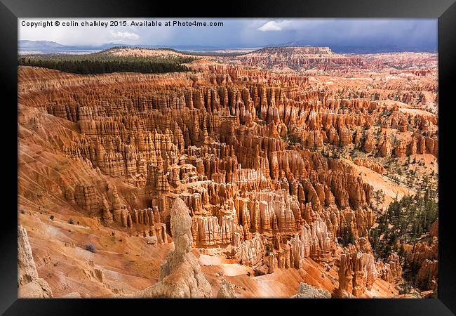  Bryce Canyon Park Hoodoos Framed Print by colin chalkley