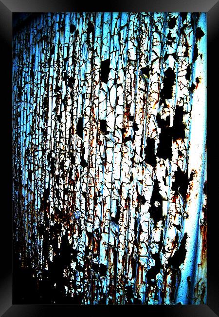 rusty metal wall Framed Print by amy pierzchalo