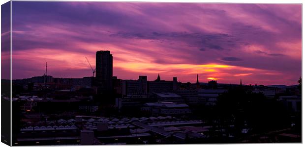 Sheffield Sunset Panorama Canvas Print by Chris Watson
