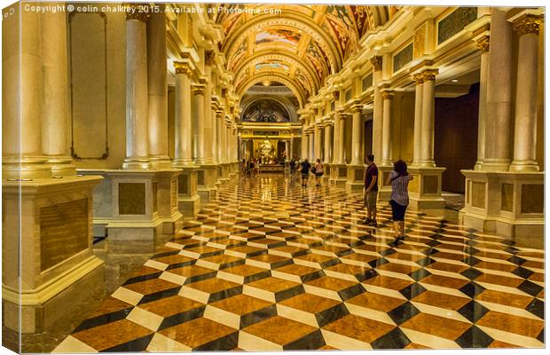  Pure Opulence - Venetian Casino Canvas Print by colin chalkley
