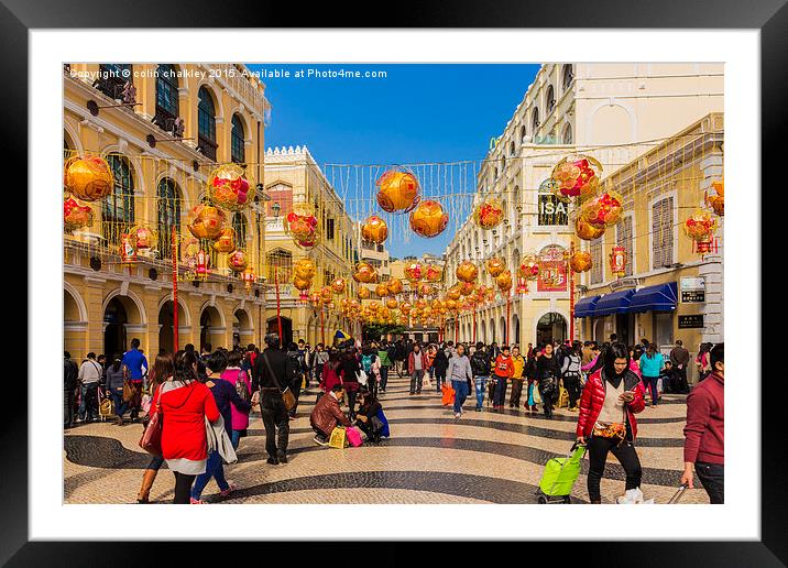  Chinese New Year in Macao Framed Mounted Print by colin chalkley