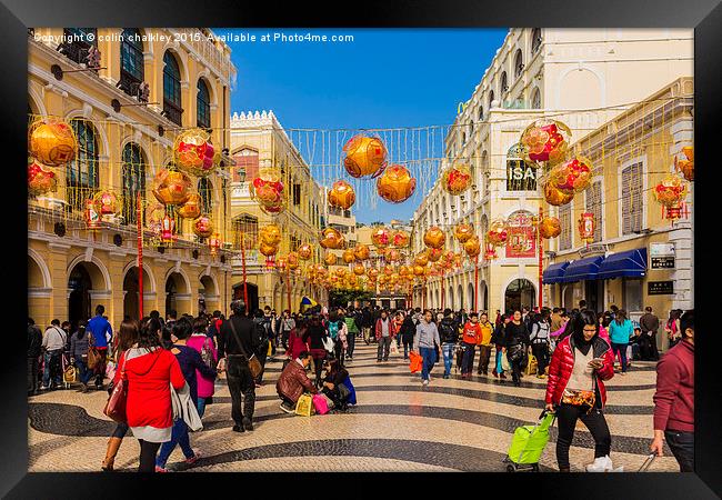  Chinese New Year in Macao Framed Print by colin chalkley