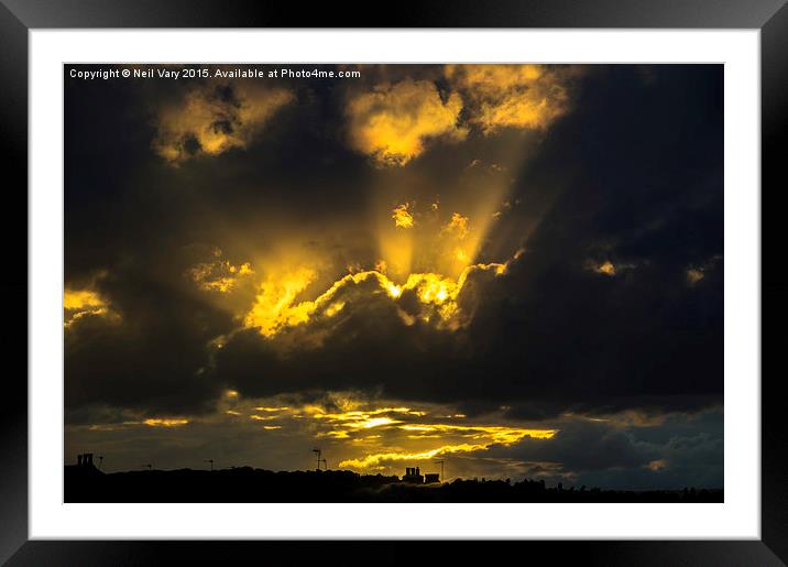 Fire In The Sky Framed Mounted Print by Neil Vary